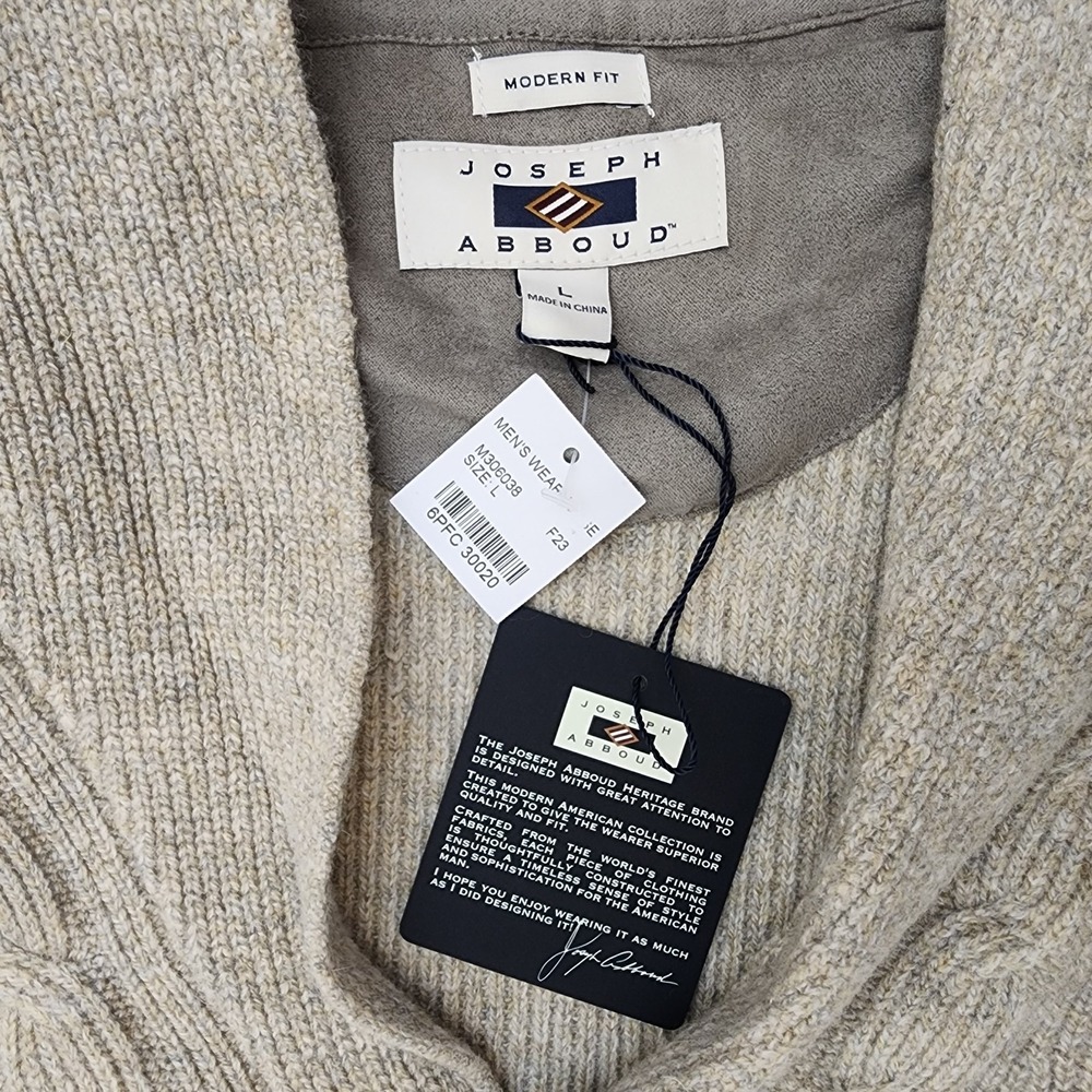 Joseph Abboud Men's Wool Blend Cardigan Sweater Sz. L NWT - Picture 11 of 11